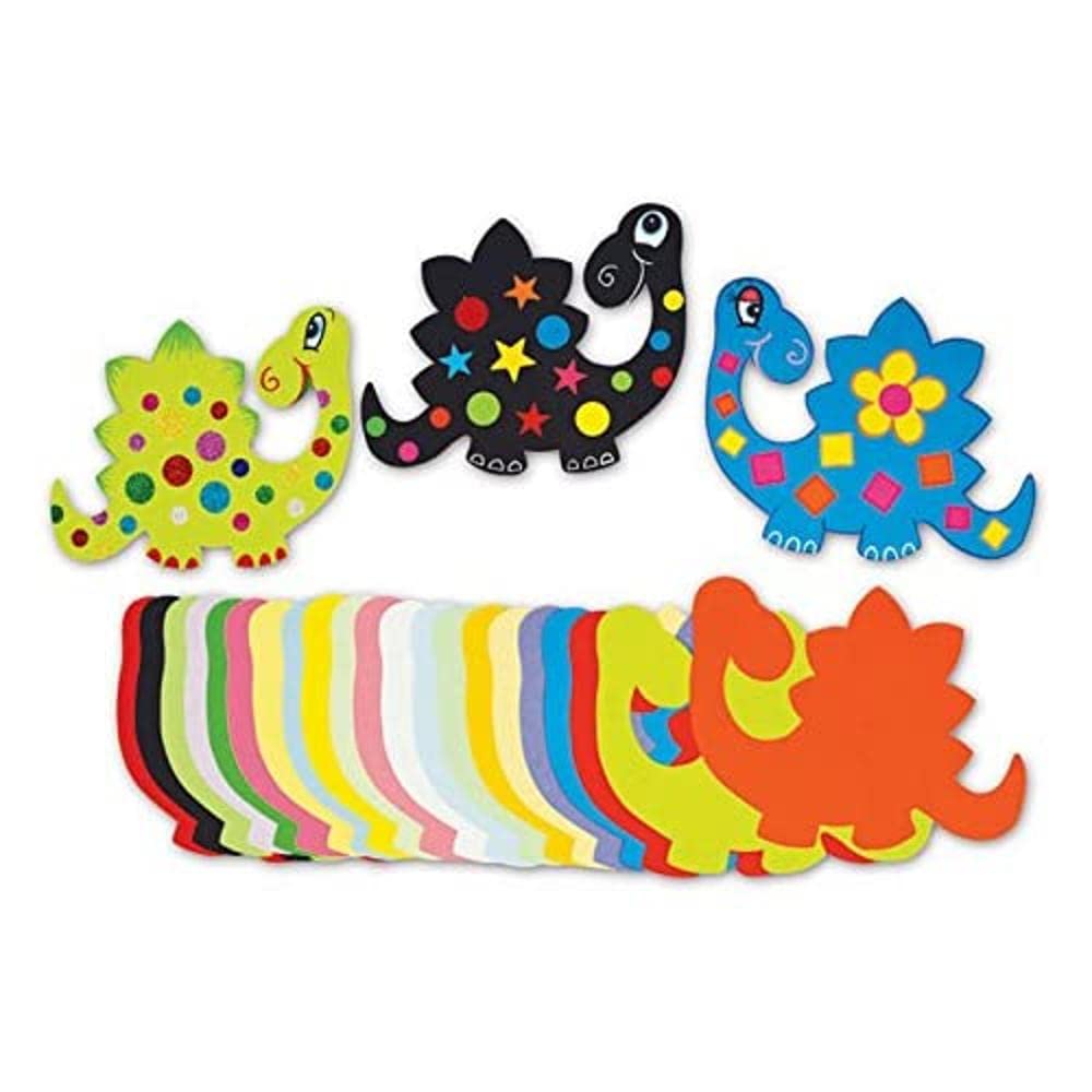 Springboard Jumbo Paper Dinosaur Shapes for Classroom Display - Precut Shapes for Classroom Decorations - Arts and Crafts for Kids - Teacher Essentials - 27 x 15 cm - Assorted Colours - 100-Pack