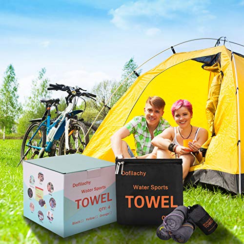 Dofilachy 4 Pack Camping Towel Camping Towels Quick Dry Towel