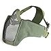 Unigear Half Face Lower Mask Foldable Mesh Adjustable Tactical Metal Steel Mask for Airsoft/Hunting/Paintball/Shooting (OD-Green-1)