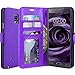 Note 4 Case, LK Galaxy Note 4 Wallet Case, Luxury PU Leather Case Flip Cover with Card Slots & Stand For Samsung Galaxy Note 4, PURPLE