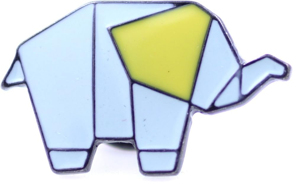 Lizzyoftheflowers - Enamel Paper Folding Origami Elephant pin/Brooch
