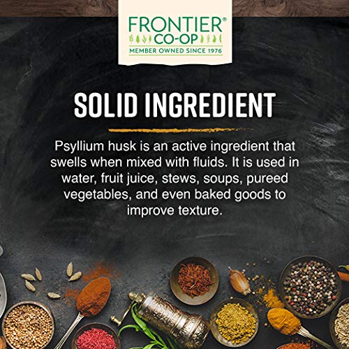 Frontier Co-op Organic Psyllium Husk 1lb - Whole Psyllium Husk, Organic & Kosher - Psyllium Husk Fiber for Baking, Psyllium Nutritional Supplement for Digestion, Psyllium Husk Powder Bulk