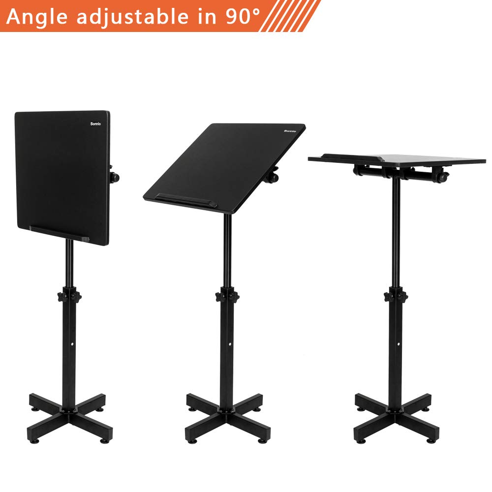 Bonnlo Classic Lectern Podium Stand, Height Adjustable Church Classroom