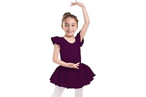 Dancina Girls Skirted Leotard Tutu Ballet Dance Dress Cotton Front Lined