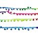 Yalulu 20Yards Rainbow Pom Pom Trim Ball Fringe Ribbon DIY Sewing Accessory Lace for Home Party Decoration