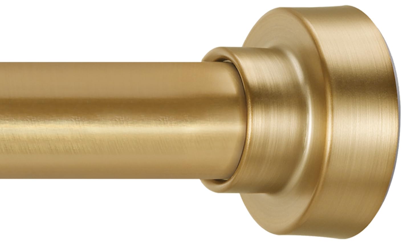 Photo 1 of YNL Shower Curtain Rod 34-82 Inches (2.8-6.8ft) Adjustable Spring Shower Rod No Drilling, Non-Slip, Never Rust, Stainless Steel, Suitable for Bathroom Window Living room, Gold