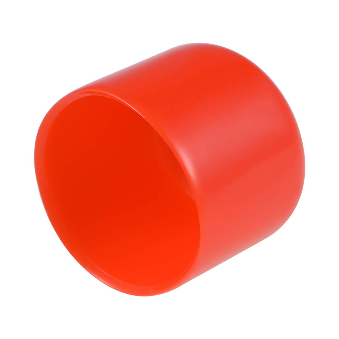 sourcing map 10pcs Rubber End Caps 32mm ID Vinyl Round Tube Bolt Cap Cover Thread Protectors Red