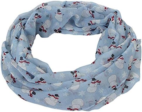 Womens Neck Scarf Musheng Christmas Print Balinese Scarf Print Scarf Scarf Loop Scarf