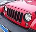 Matte Black Headlight Bezels Cover Guard Compatible for 2007-2017 Jeep Wrangler JK & Unlimited - 1 Pair