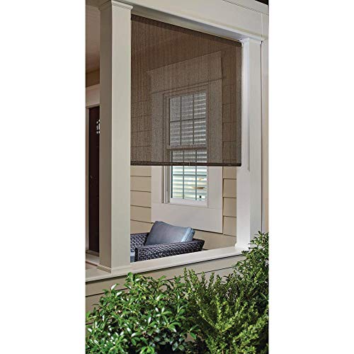 Cord-Free Easy Lift Spring Action High-Density Polyethylene Exterior Roller Shade (96″ X 7 ...