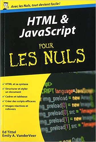 Amazon Fr Html Et Javascript Poche Pour Les Nuls Vander Veer Emily A Livres