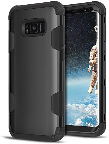 Galaxy S8 Plus Case, ADDAO 3 in 1 [PC+TPU+PC] Hybrid Anti Fingerprint, Scratch Resistant, with Reinforced Hard Bumper Frame Drop Resistance Shock Absorption Case for Samsung Galaxy S8+, Upgrade
