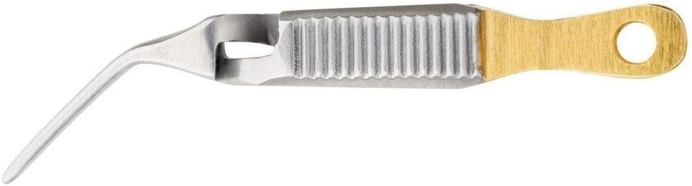 Extra hand tweezers self closing Gold & Satin fly tying tool