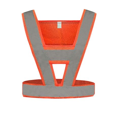 WFFXLL Reflektierende Weste, Warnschutz Radweste Straßenbau Schutzweste Reflektierende Westen (Farbe : Orange red, größe : 2 