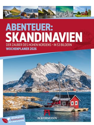 Skandinavien Wochenplaner Kalender 2026 | Der Zauber des hohen Nordens | Vielfältiger Reise-Wochenkalender im Hochformat (25x33 cm) | Norwegen & Co.