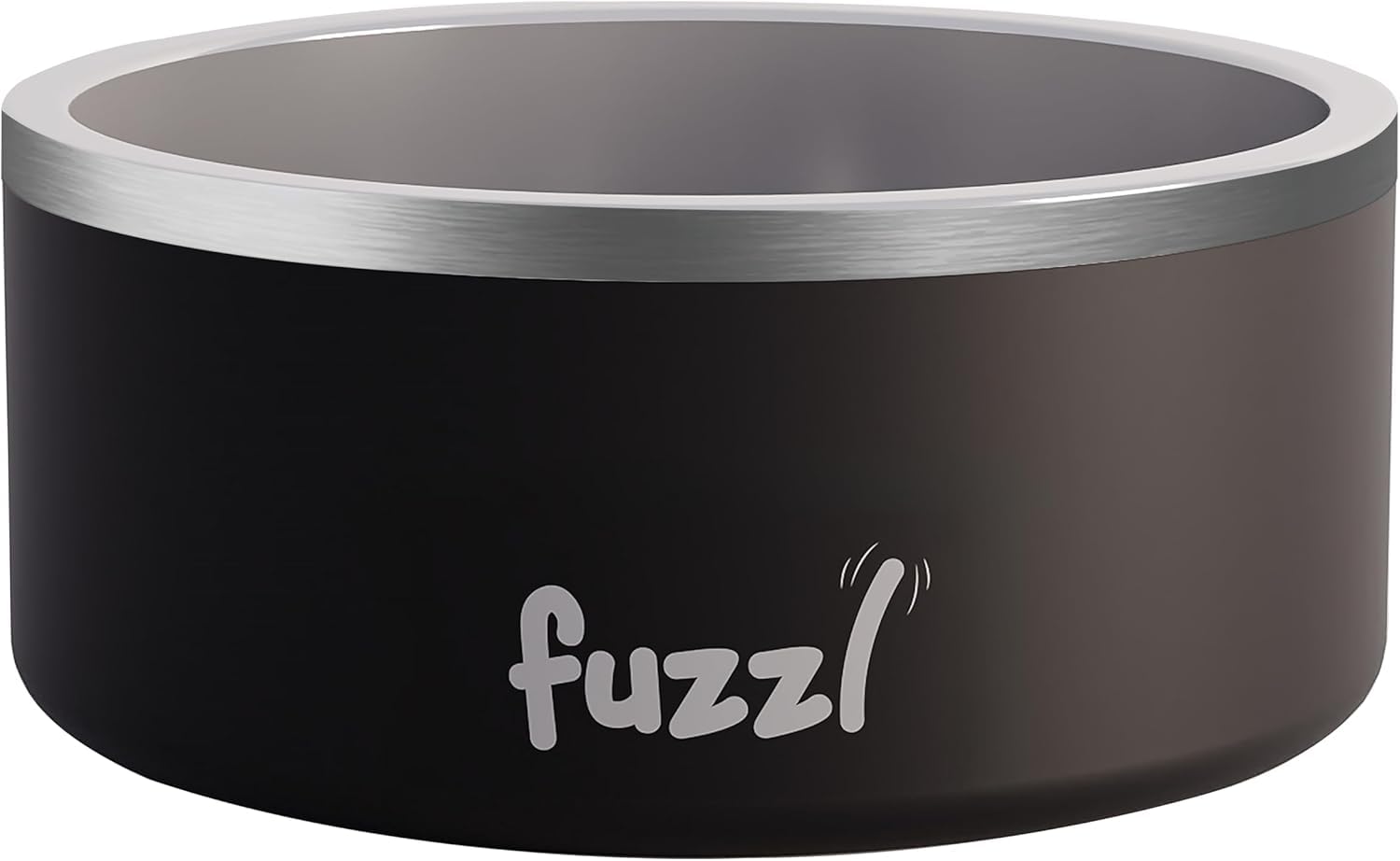 Fuzzl Titan Dog Bowl 17cm - Matt Black Thermal Insulated Dog Bowl for Indoors and Outdoors with Ultra Grip Rubber Base - Versatile Dog Bowls and Dog Water Bowl for Hydration and Feeding