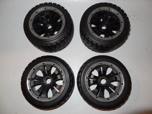 King Motor Buggy Road Tarmac Wheels on Poison 10 Spoke Rims (set of 4) Fits HPI Baja 5B, SS, 2.0, and King Motor KSRC-001 and KSRC-002, 2.0, 3.0 buggies, and Rovan Baja vehicles