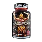 MASSACR3 Muscle Builder & Laxogenin Supplement w/Superior Absorption | Mass Muscle Building & Recomping Formula w/Nitric Oxide Stimulator Vaso-6 & Urolithin B for Natural Body Building