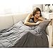 CuteKing Cooling Weighted Blanket 60x80 Inches for Queen or Full Size Bed, 15lbs for Individual Between 90-150lbs, 100% Oeko-Tex Certified Cotton with Glass Beads for Adult, Dark Grey Brand