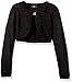 Amy Byer Girls' Big 7-16 Long Sleeve Metallic Cardigan, Black M