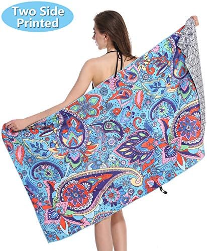 Sand Proof Microfiber Beach Towels – Quick Fast Dry Beach Towel Oversized Compact Blanket for Outdoor Travel Swim Pool Camping Tesalate Sand Free Lightweight Personalized Girl