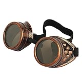 New Sell Vintage Steampunk Goggles Glasses Welding Cyber Punk Gothic (Copper)