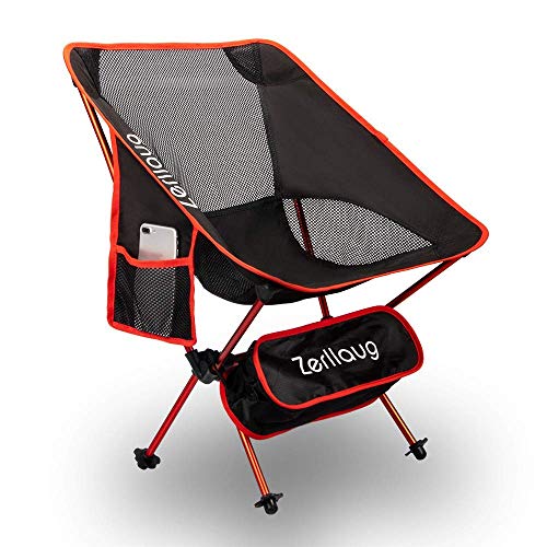 Zerllaug Folding Camping Chair, Lightweight Portable Backpacking Chair