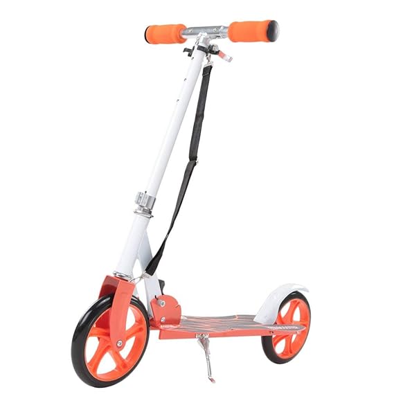 Blackpoolal Klappbar Big Wheel Scooter Kinderroller Kickscooter Roller Tretroller Cityroller Kickroller für Erwachsene und Kinder bis 120 kg (Orange)