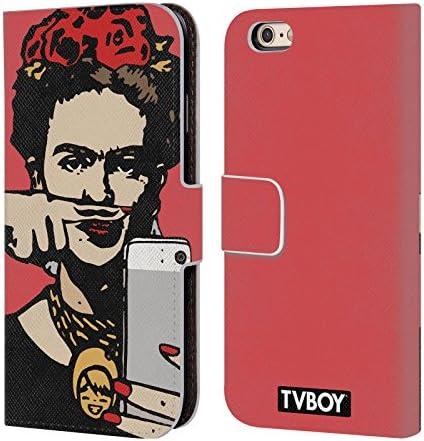 Official TVBOY Fridas Moustache Urban Celebrities Series 2 Leather Book Wallet Case Cover For Apple iPhone 6 / 6s