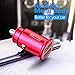 TORRAS All Metal Car Charger, Flush Fit 4.8A Fast Dual USB Car Charger Adapter Compatible with iPhone Xs/Xs Max/XR/X / 8/7 / Plus / 6, Galaxy S10 / S9 / S8 and All 5V USB Devices, Red