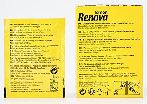 Toalhitas de limão refrescantes, 20 toalhitas para uso pessoal