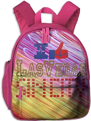 Funny Backback For Child I Heart Beat Like Las Vegas Sin City Dotted Pink One Size