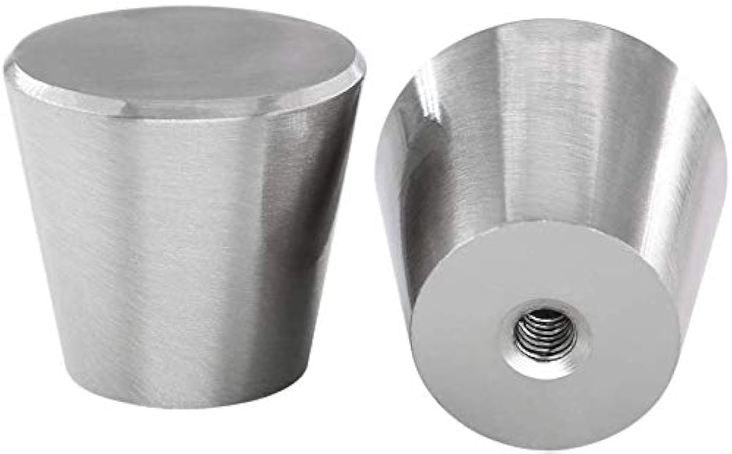 LONTAN 20 Pack Brushed Nickel Cabinet Knobs Cylinder-Shaped Kitchen Knobs for Dresser Drawers Aluminum Alloy Cupboard Knobs