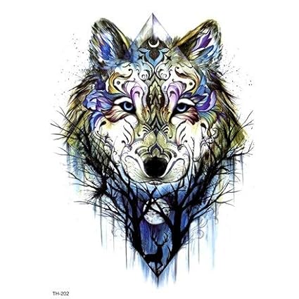 Elvy Wolf Waterproof Temporary Tattoo Sticker Tatuagem