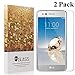 LG Aristo /LG K8 2017 / LG LV3 Screen Protector,[2 Pack] YMAKSI Anti-Scratch, Anti-Fingerprint, Bubble Free Tempered Glass Screen Protector, Lifetime Replacement Warranty