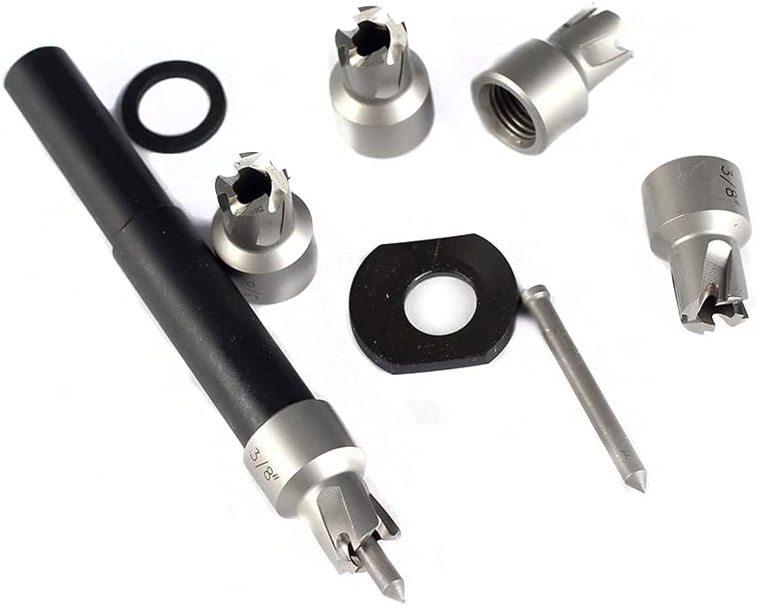 Spot Weld Cutter Set JESTUOUS 5-pack 3/8 Inch HSS Remover Welding Metal Sheet Hole Drilling Bits for Power Hand Drill Tool - - 