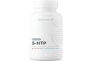 Biogenique 5-HTP 100 mg - 30 Capsules | Mood, Sleep, Stress & Serotonin Support | High Potency 5-HTP supplement Made in Canad