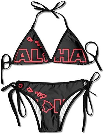 Doormat shirts Women's Aloha Hawaii Map Fashion Bikini Swimsuit Beach Swimwear