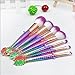 Affei 7Pcs Mermaid MakeUp Brushes Set Eyebrow Eyeliner Blush Foudation Cosmetic Tools (Colorful)