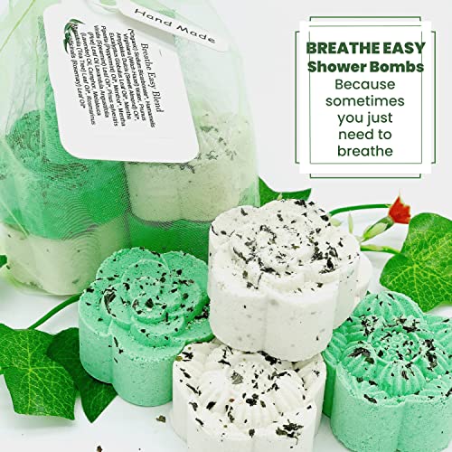 5PC EXTRA STRENGTH “Breathe Easy” Aromatherapy Shower Bombs Natural