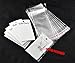 JGFinds 100 pcs Jewelry Earring Display Cards with Self Adhesive Bags (White)