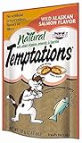 TEMPTATIONS Natural Treats for Cats Wild Alaskan Salmon Flavor 2.47 Ounces (Pack of 12)