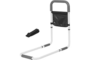 BQKOZFIN Bed Rails for Seniors Adjustable Bed Rail with Storage Pocket Suitable for The Elderly and Patients Fit Twin, Full, 