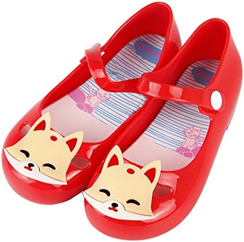 girls red jelly shoes