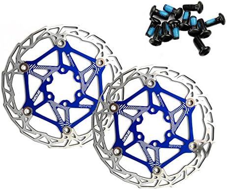 HemeraPhit 2pcs Ultra Light Floating Bicycle Disc Rotor 160MM Mountain Bike Rotor with Screws
