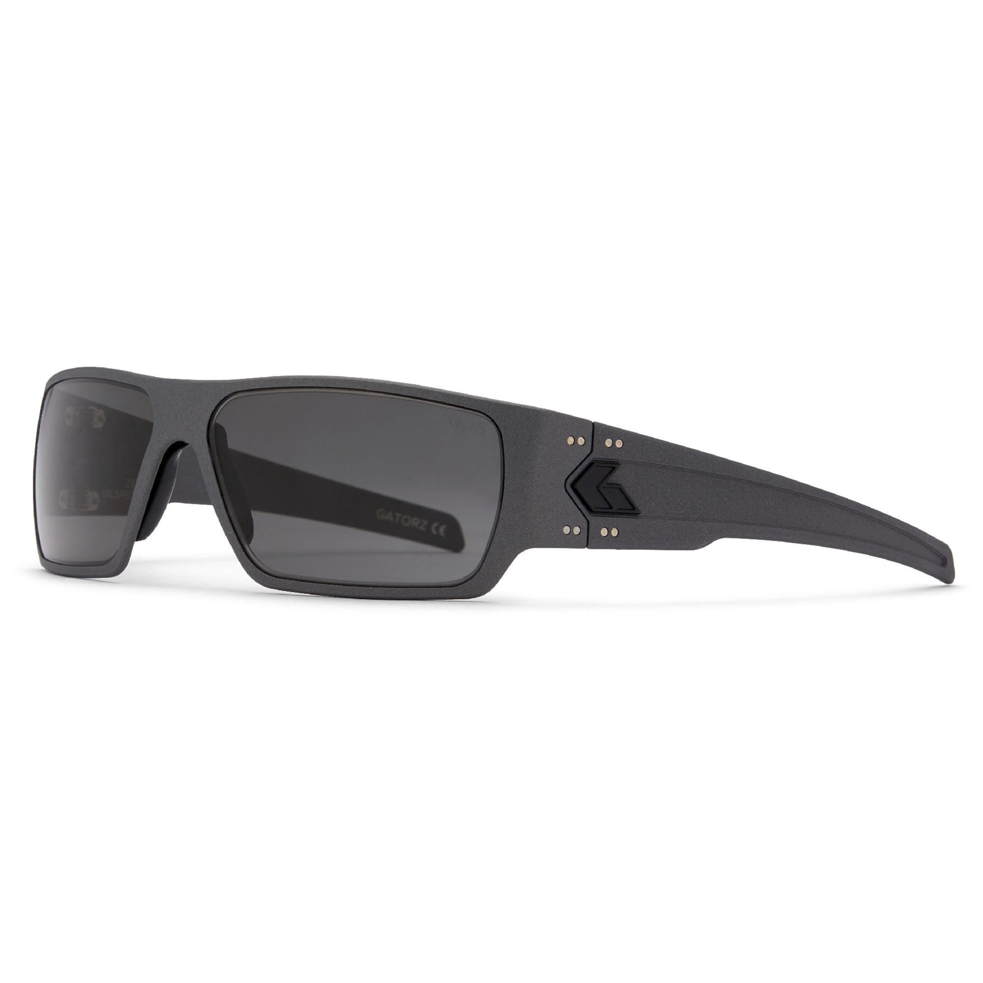 Photo 1 of Gatorz Eyewear Specter Sunglasses – MILSPEC Ballistic, ANSI Z87.1+ – Gunmetal Cerakote Aluminum Frame – Smoke Lens – CNC-Machined Aluminum, Adjustable Fit – Made in USA (GZ-08-102)