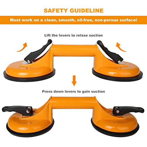 8" DAMO Vacuum Suction Cup / Lifter For Granite & Glass Lifting