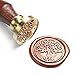 UNIQOOO Arts & Crafts Vintage Tree of Life Wax Seal Stamp Kit- Wine Red & Gold Wax Sticks with Wicks - Christmas Gift Ideas for Friends, Relatives, Artistic Types, Earthy Folks