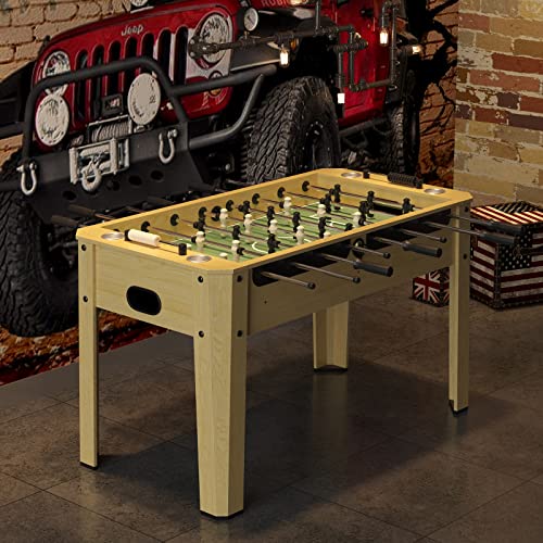 KIMQIN 56 Inch Foosball Table, Adult Size Indoor Game Table w/ 4 Balls