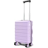 Lekesrping 16 Inch Underseat Carry On Luggage for Women, Light Purple | Stylish Lightweight Under Seat Carry on Suitcase with Multi-Compartment Layers &amp; 360&deg; Wheels for Airline TAS approved